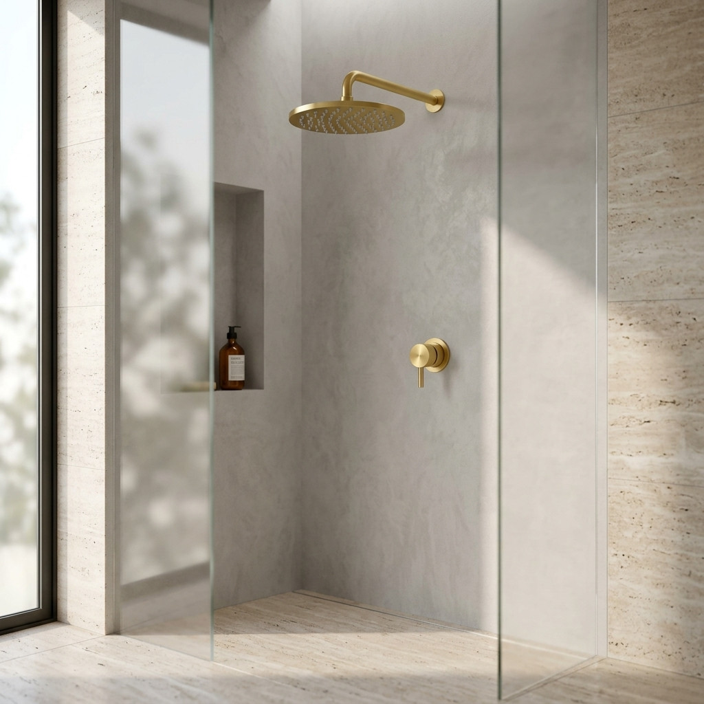 Aquanello Eterna Concealed Shower Set PVD Gold with 30cm Rain Shower ET-S-SET7-3-60